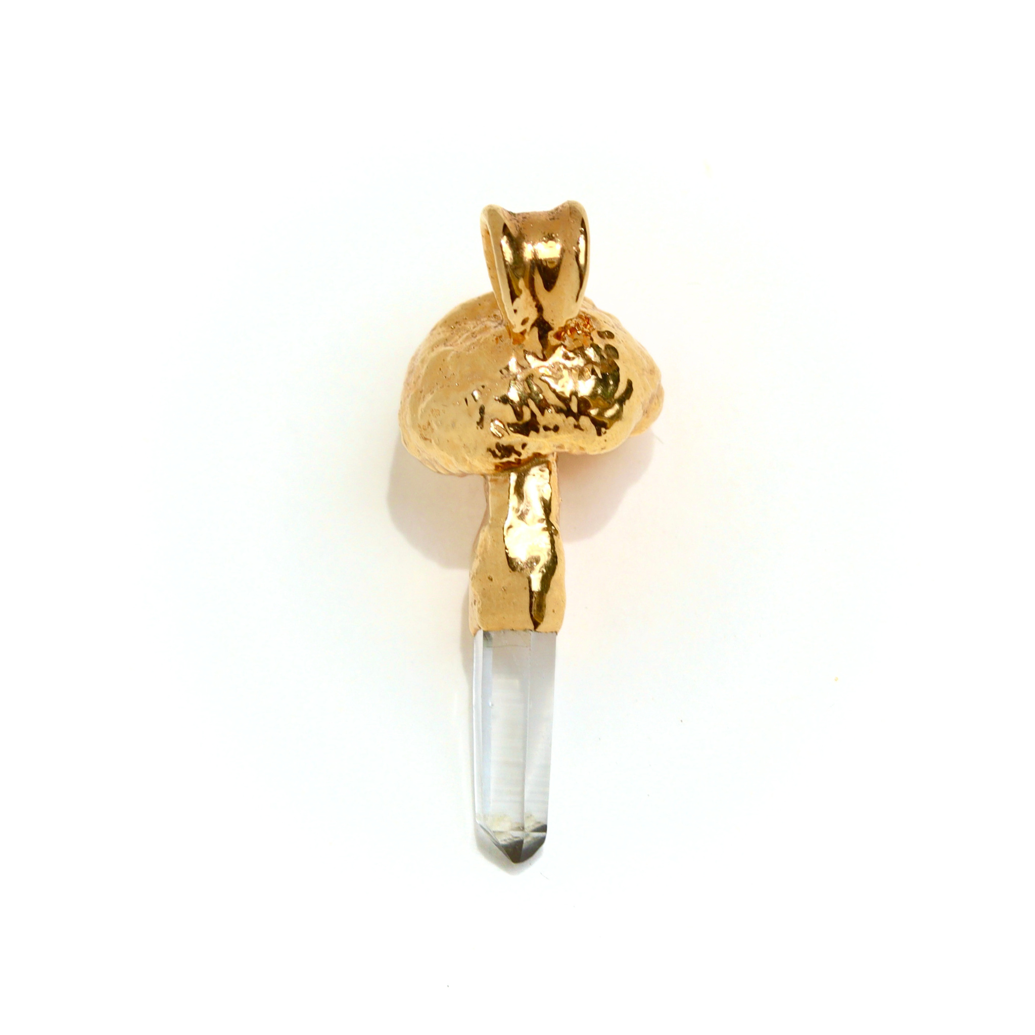 24k Special Collection Pendant with Quartz Crystal