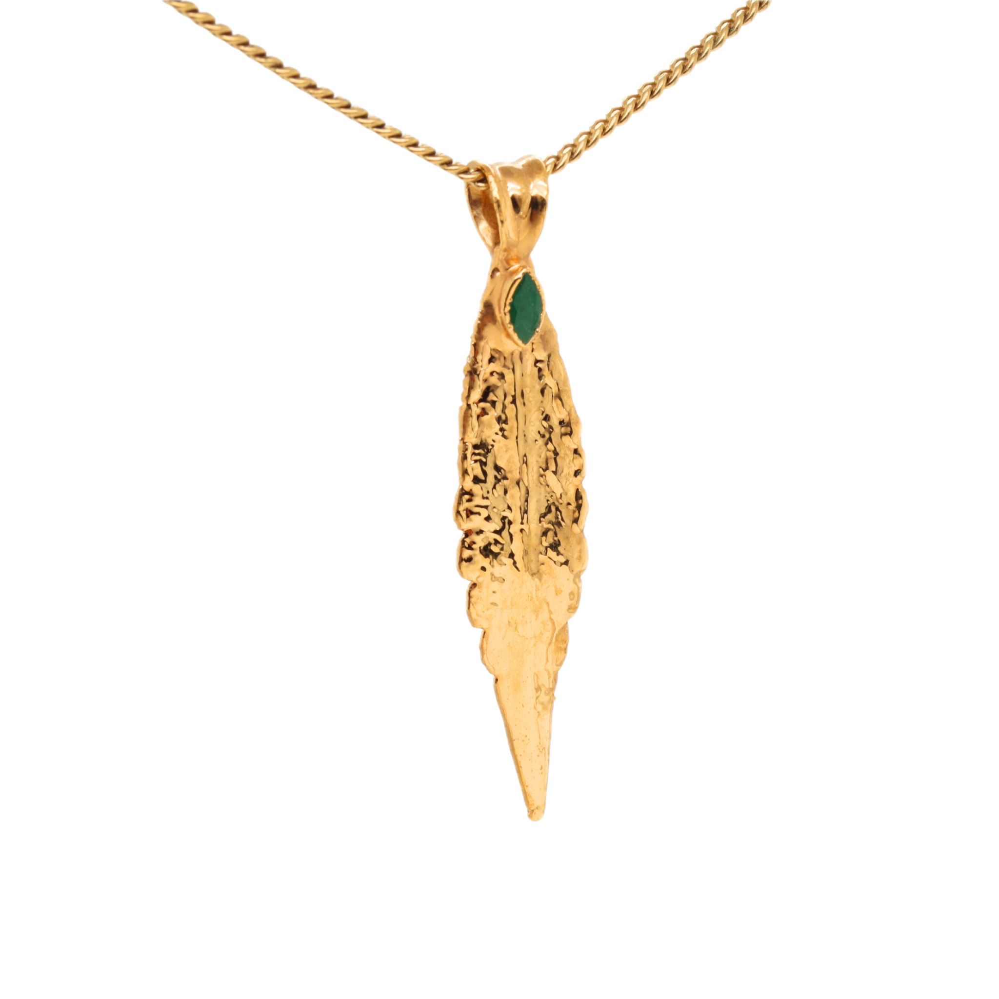 18k OG Leaf with Emerald