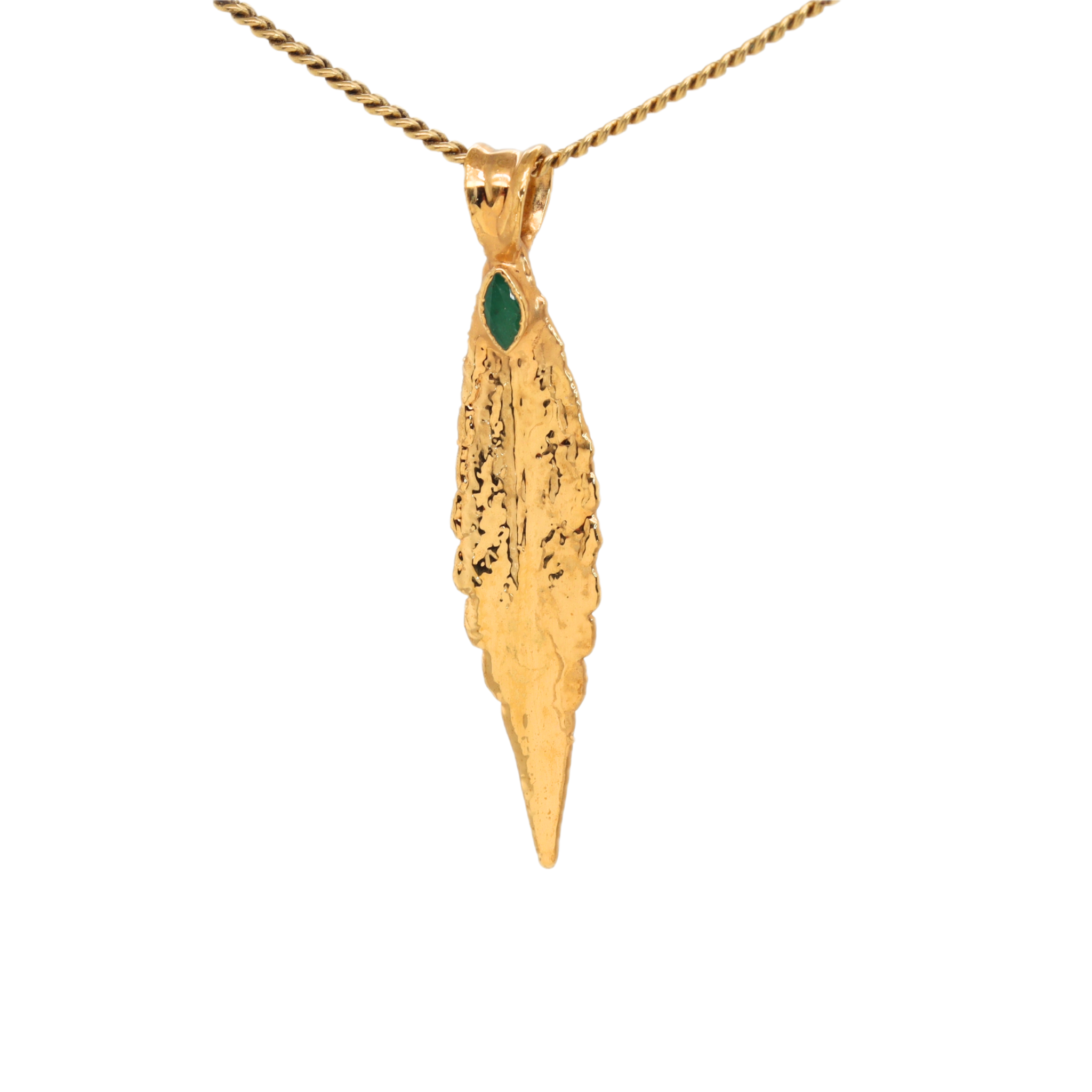 18k OG Leaf with Emerald