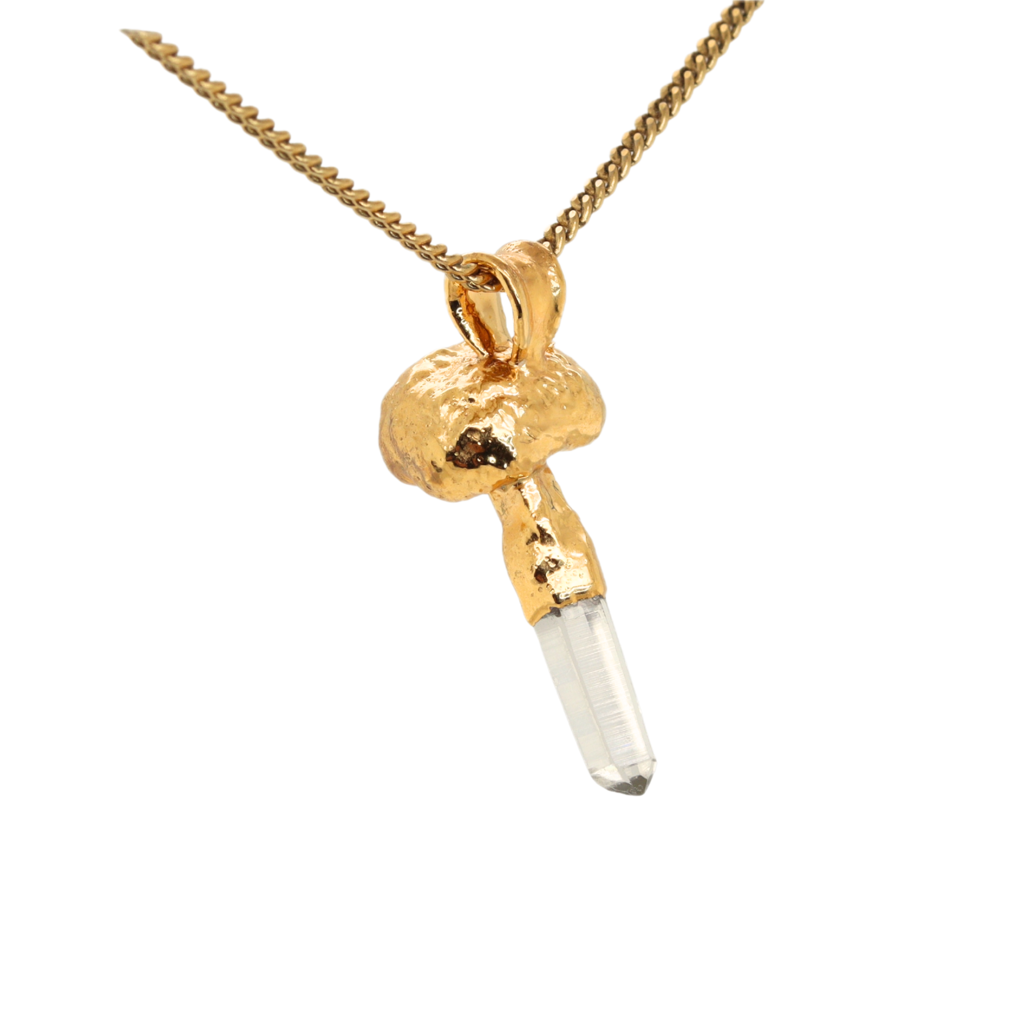24k Special Collection Pendant with Quartz Crystal