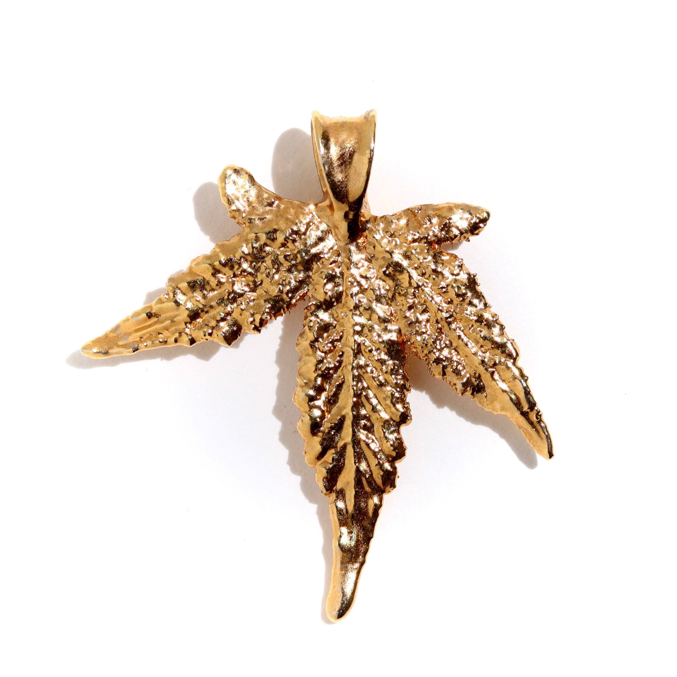 18k Plum OG Sugar Leaf with Emerald