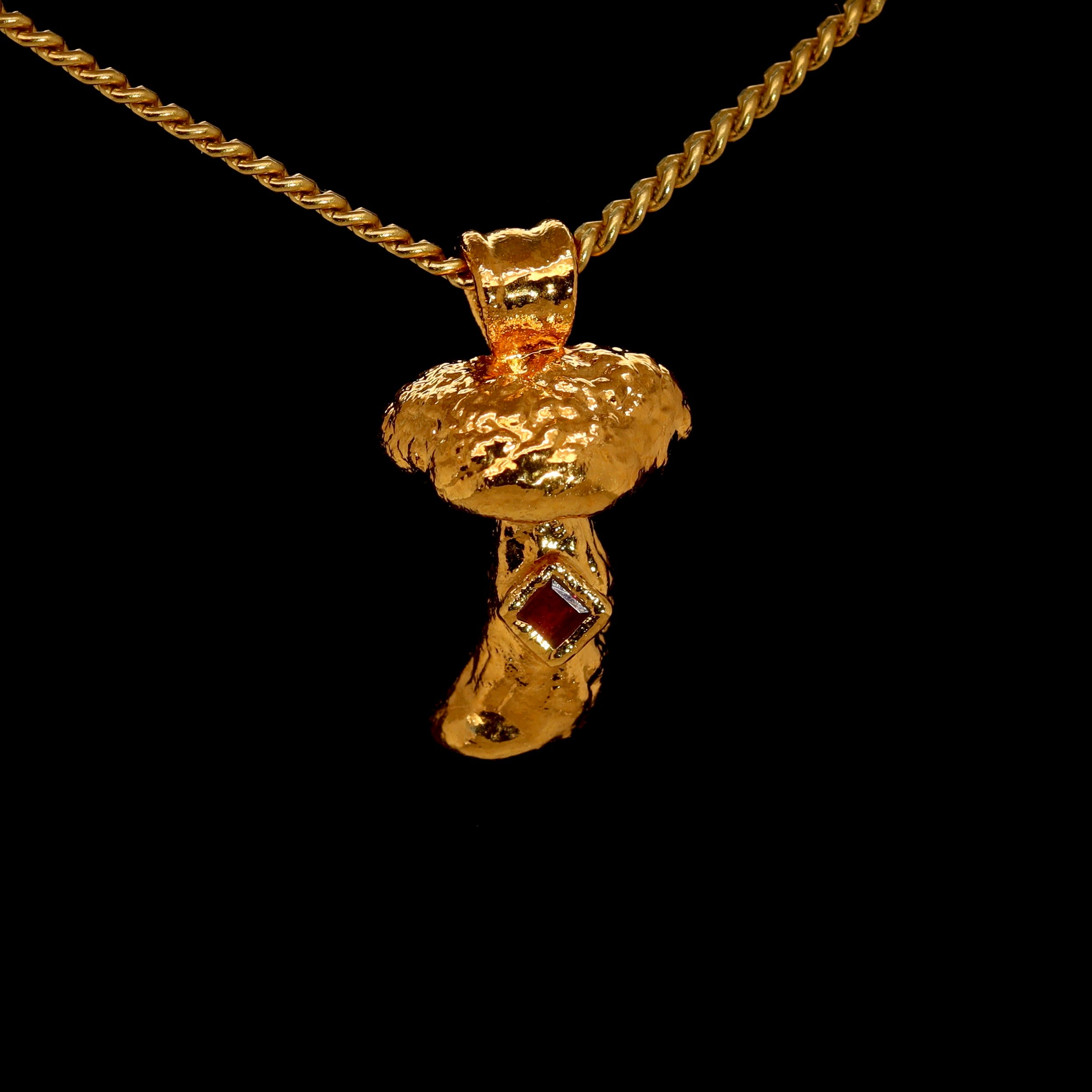24k Special Collection Pendant with Ruby