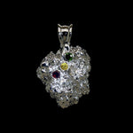 Load image into Gallery viewer, Platinum Gelato Bud with Chrome Diopside, Citrine &amp; Garnet
