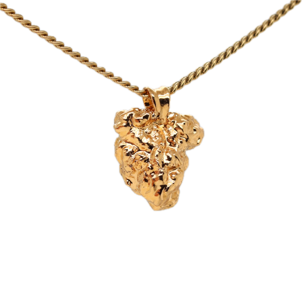 Real Gold Bud Pendant | Tej Strain Cannabis Jewelry with Emerald