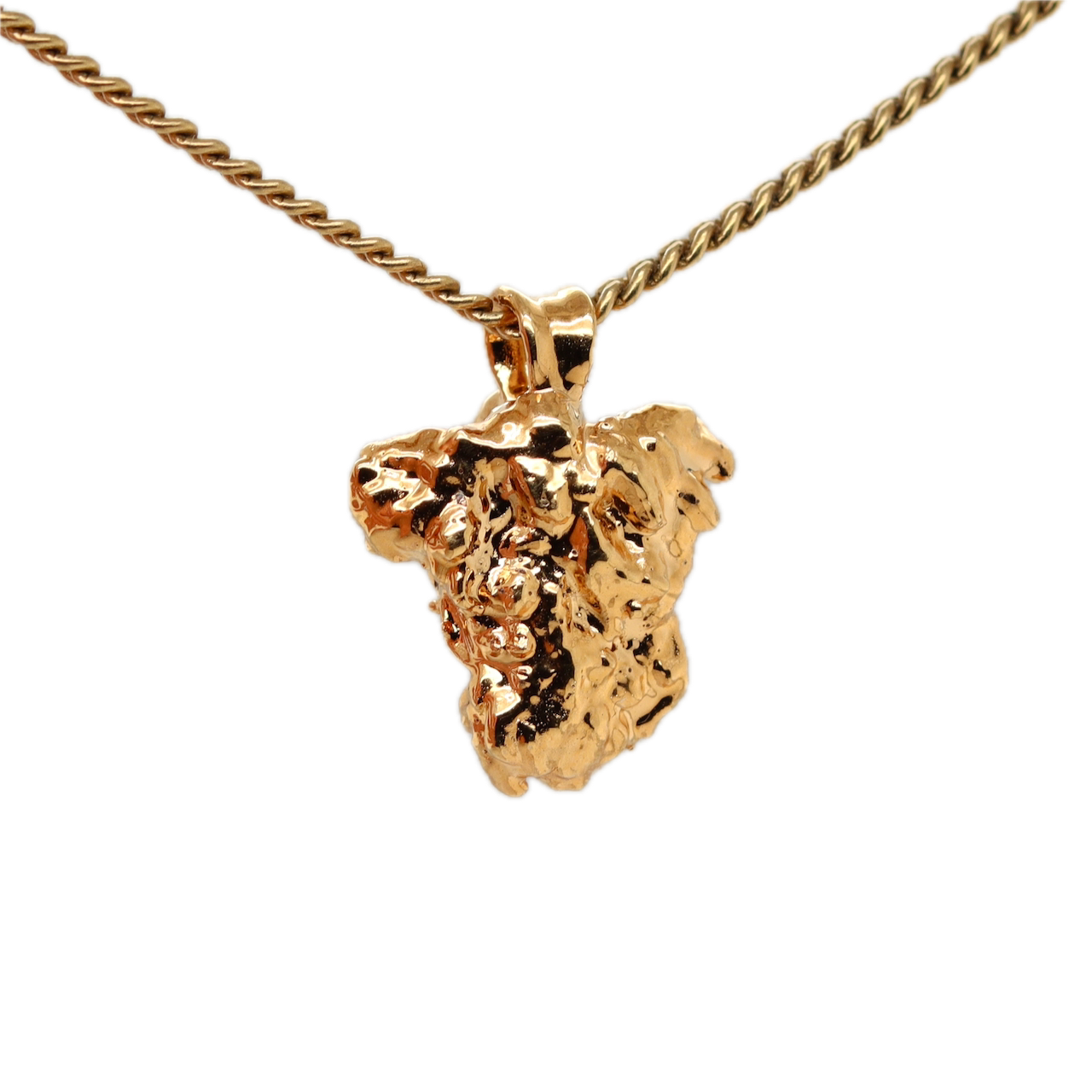 Real Gold Bud Pendant | Zkittles Strain Cannabis Jewelry with Black Star Sapphire
