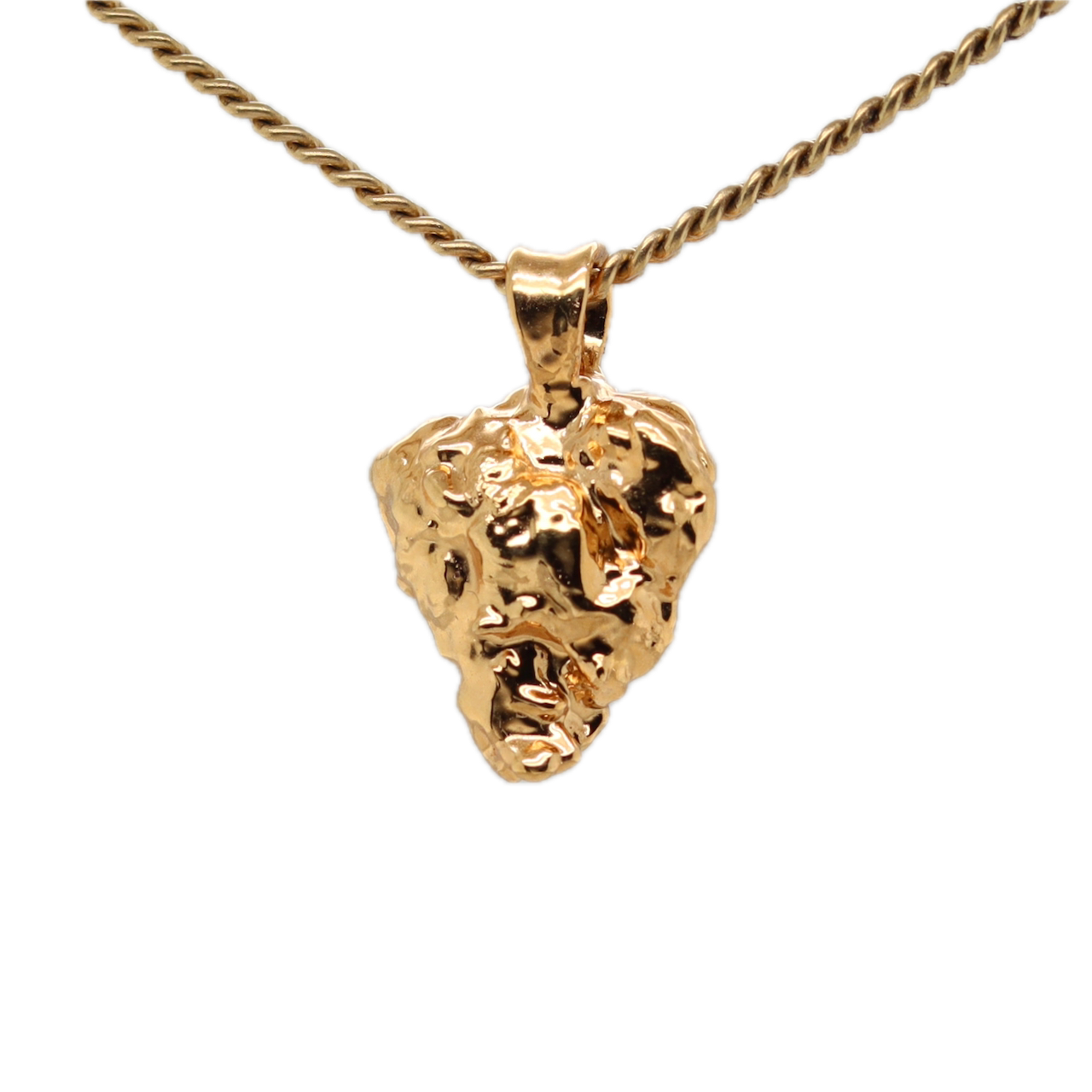 Real Gold Bud Pendant | Afe Negus Strain Cannabis Jewelry with Ruby