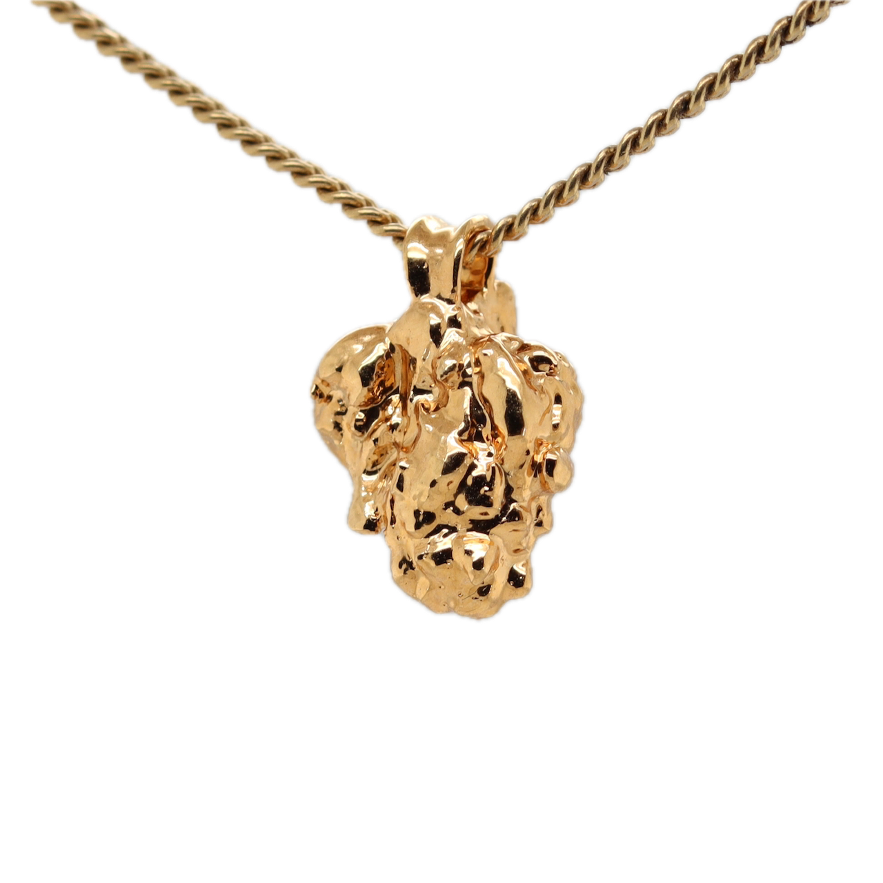 Real Gold Bud Pendant | Cookies Strain Cannabis Jewelry with Garnet