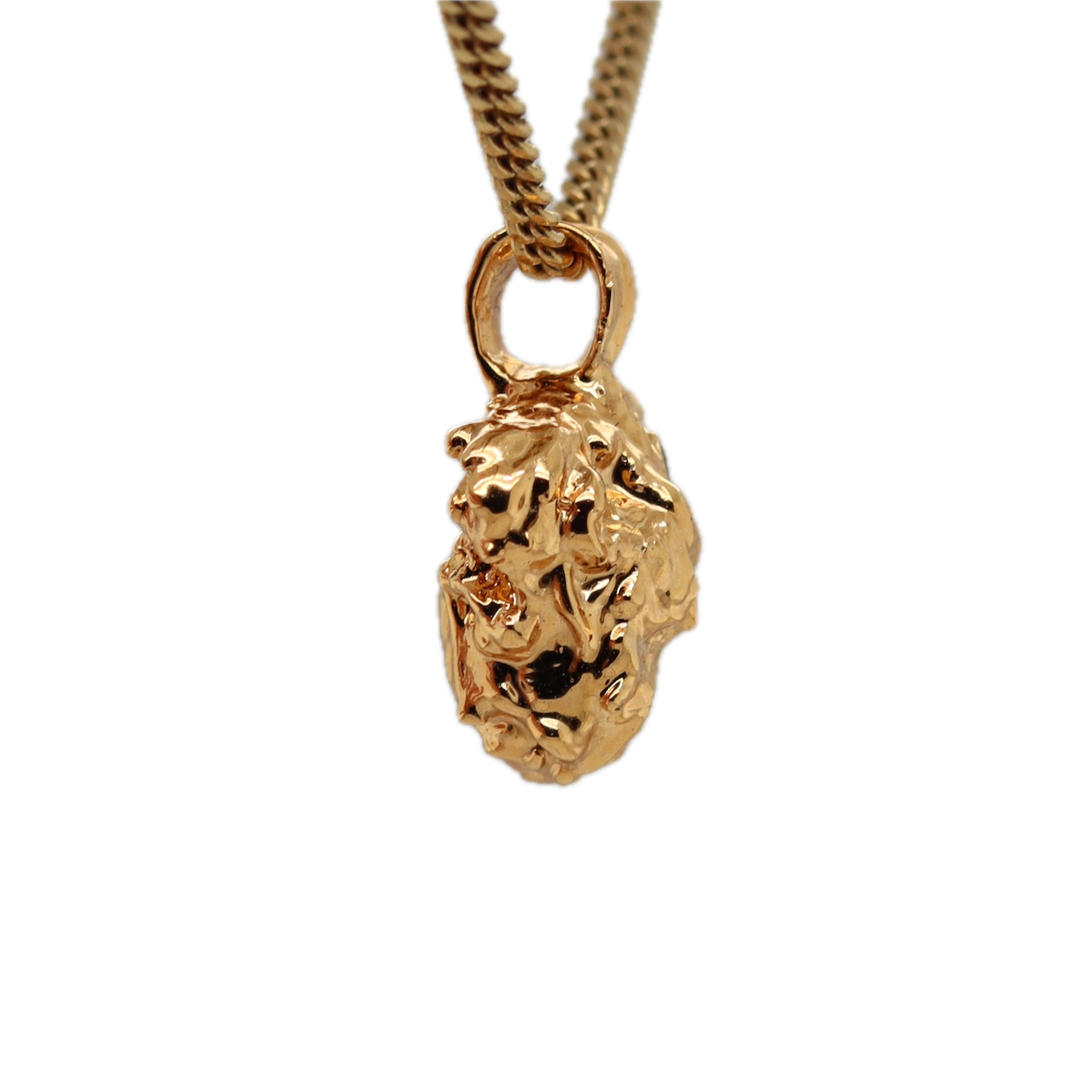 Real Gold Bud Pendant | Runtz Strain Cannabis Jewelry with Garnet