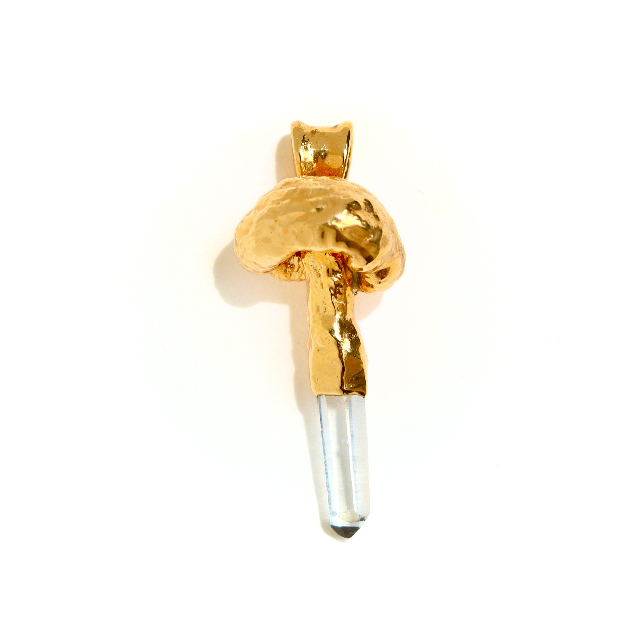 24k Special Collection Pendant with Quartz Crystal