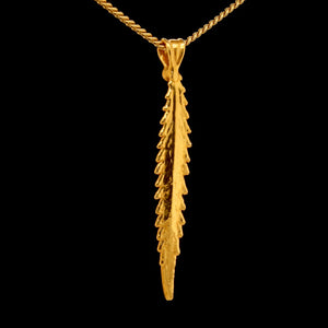 24k Axum leaf with Diamond