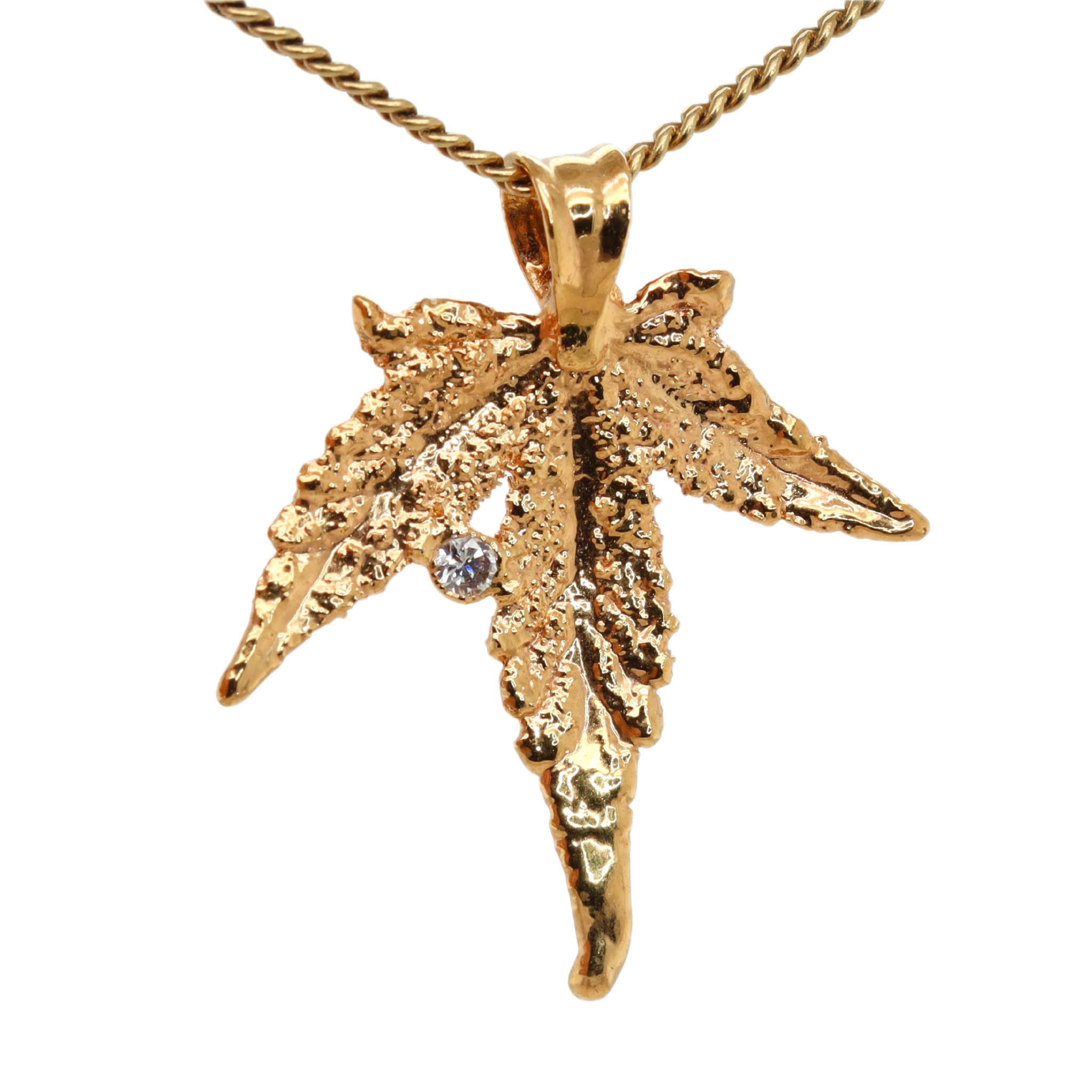 18k Plum OG Sugar Leaf with Diamond