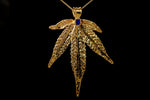 Load image into Gallery viewer, 24k Plum OG Sugar Leaf with Sapphire
