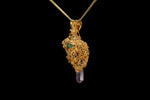 Load image into Gallery viewer, 24k Sour Bud with Ethiopian Opal and Amethyst Crystal
