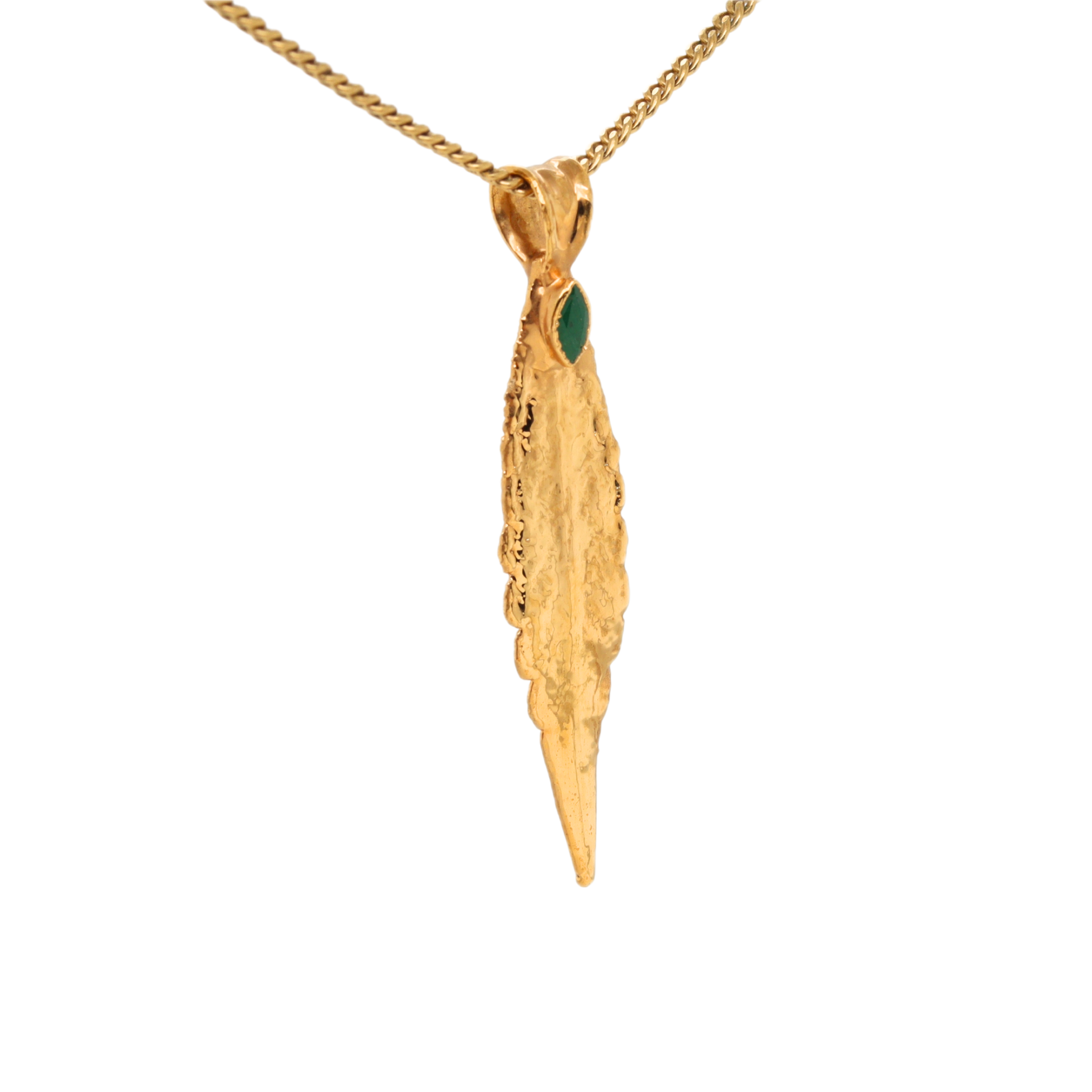 18k OG Leaf with Emerald