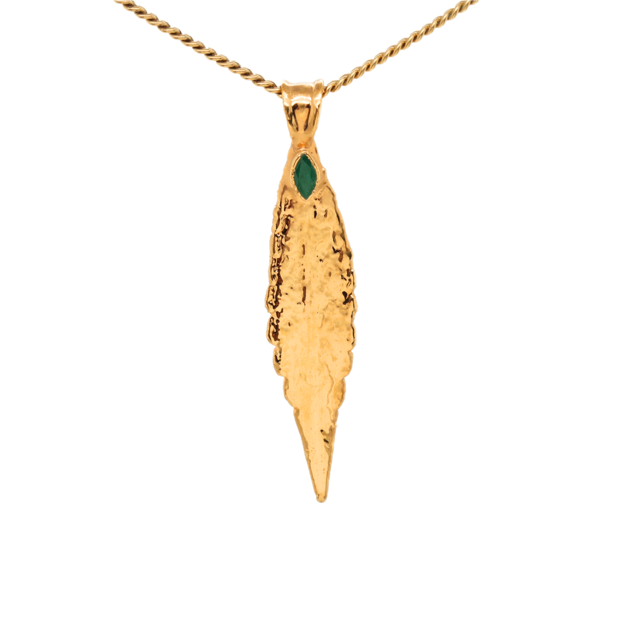 18k OG Leaf with Emerald