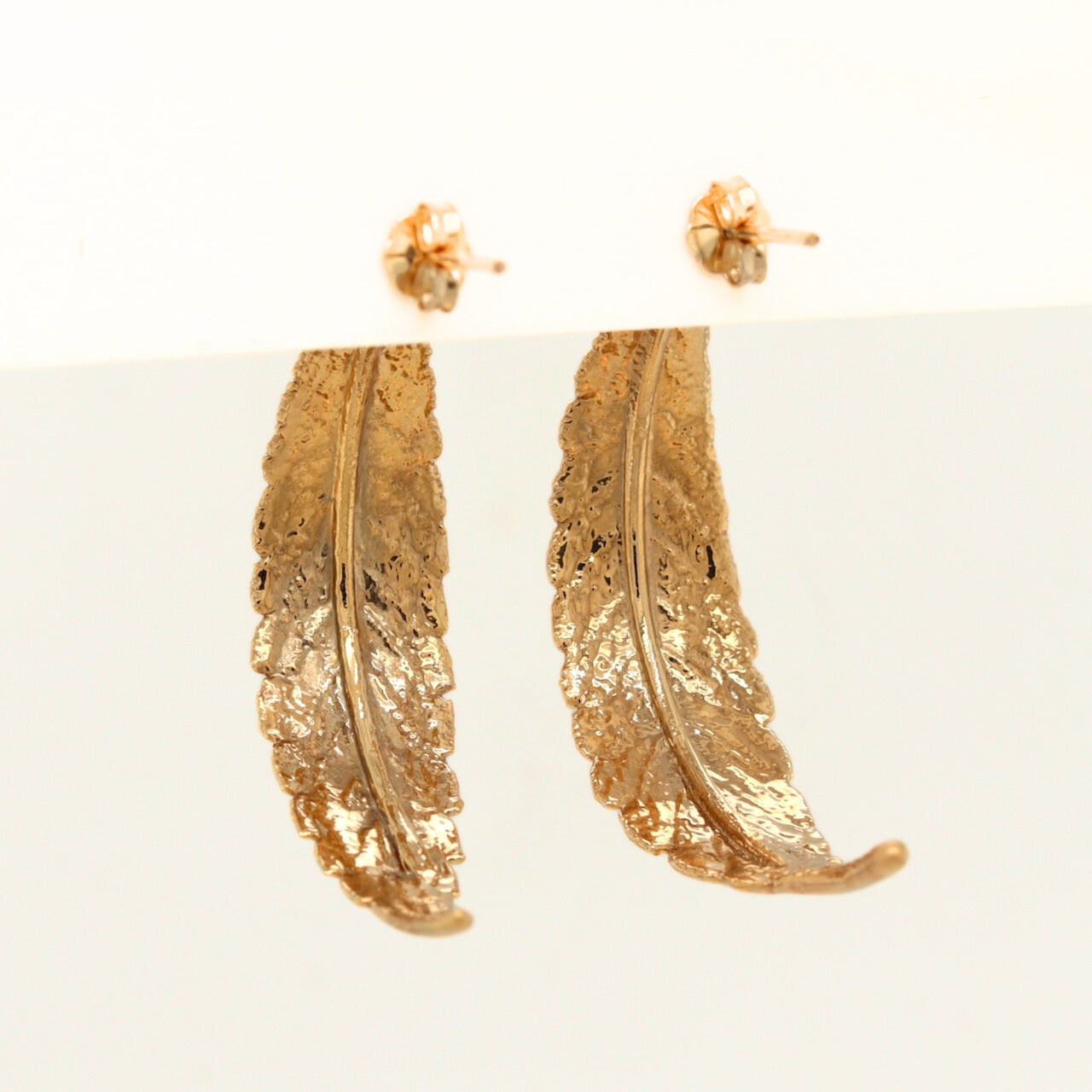 24k Cannabis Leaf Hoop Earrings