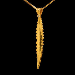 24k Axum leaf with Diamond