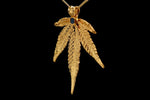 Load image into Gallery viewer, 24k Plum OG Sugar Leaf with Sapphire
