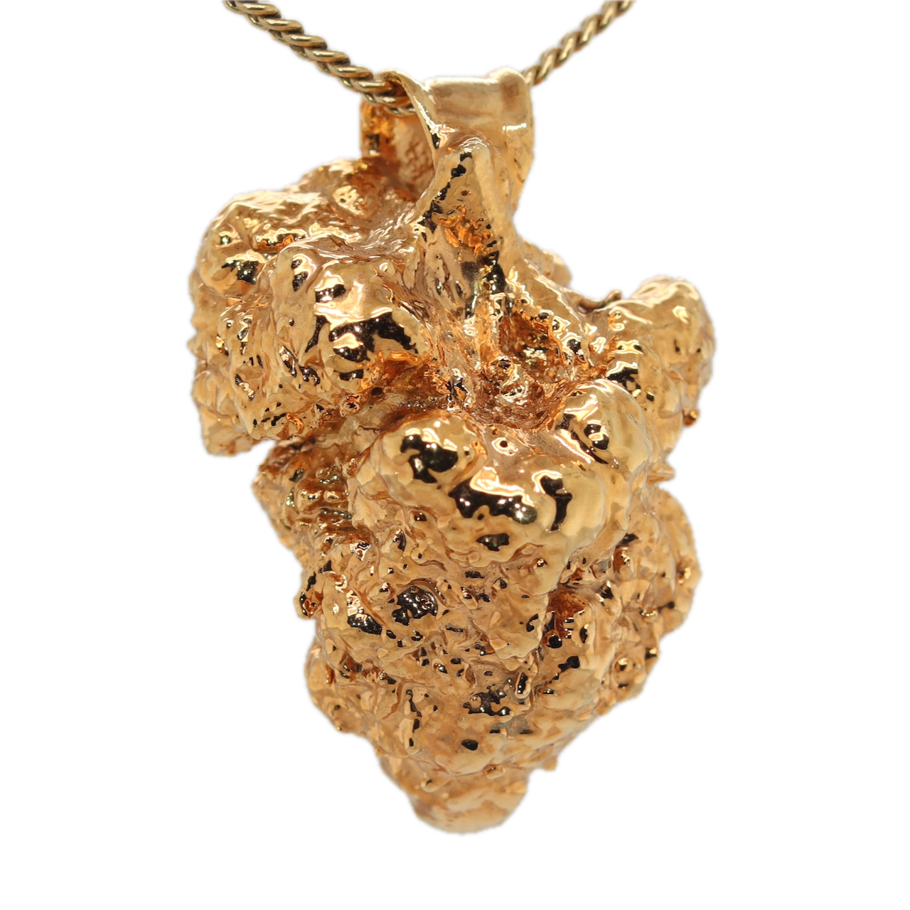 Ras Boss Gold bud, cannabis art, cannabis jewelry, weed pendant, gold nug, OG Kush
