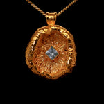 Load image into Gallery viewer, 24k Special Collection Cap Pendant with Topaz and White Sapphire
