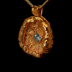 Load image into Gallery viewer, 24k Special Collection Cap Pendant with Topaz and White Sapphire
