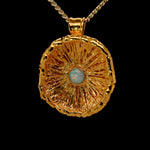 Load image into Gallery viewer, 24k Special Collection Cap Pendant with Ethiopian Opal
