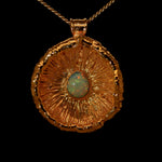 Load image into Gallery viewer, 24k Special Collection Cap Pendant with Ethiopian Opal
