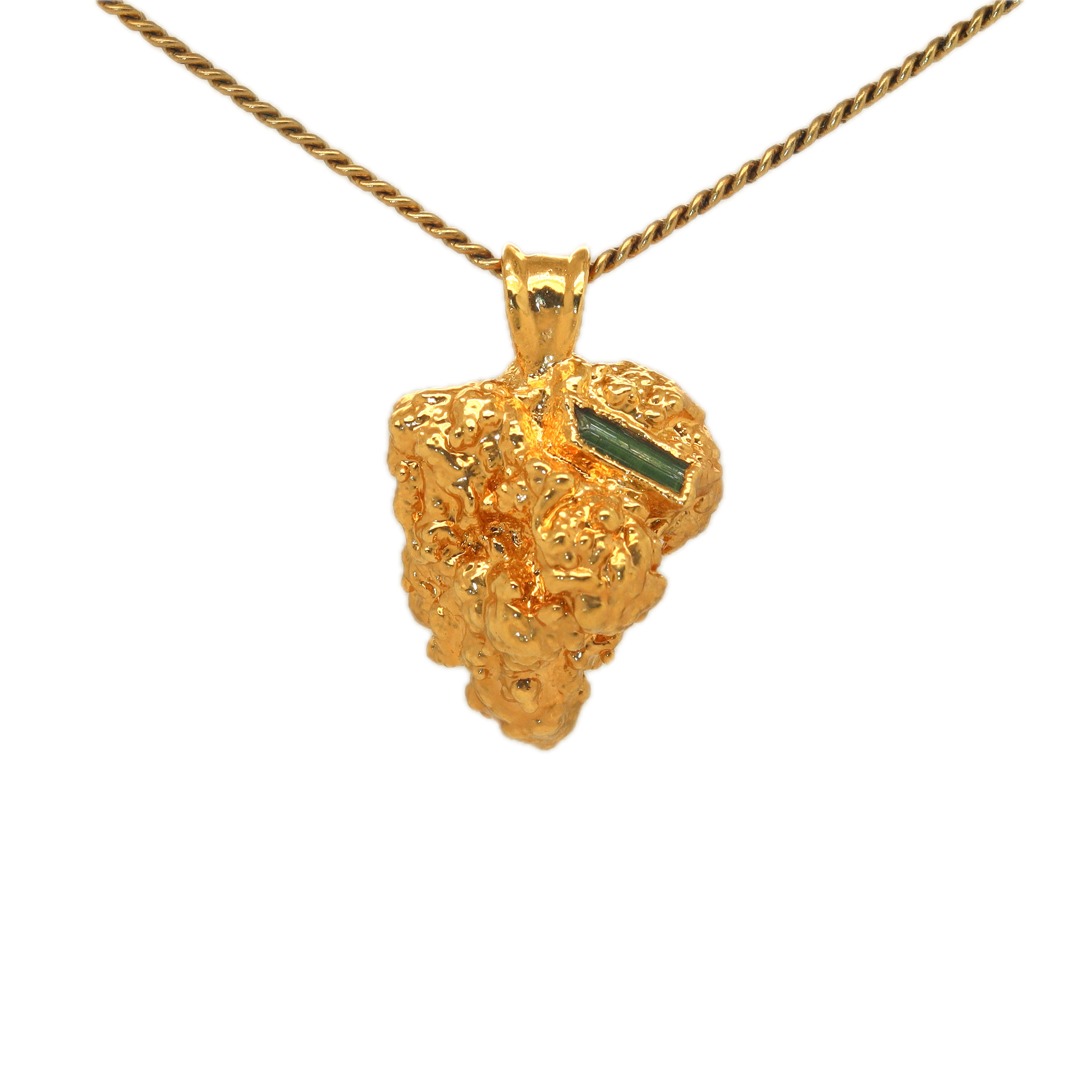 18k Cookies bud with Green Tourmaline - Ras Boss