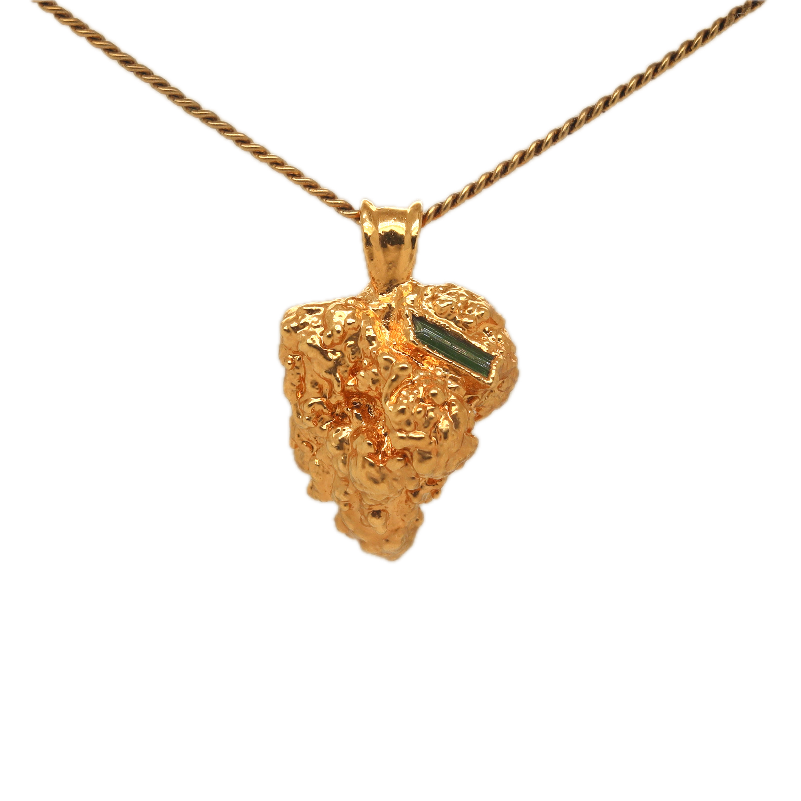 18k Cookies bud with Green Tourmaline - Ras Boss