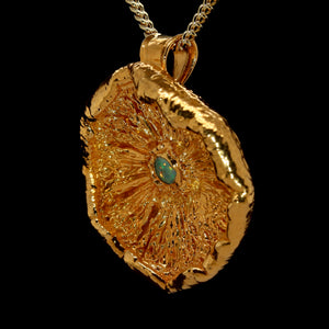 24k Special Collection Cap Pendant with Ethiopian Opal