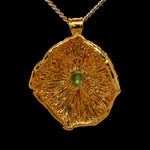 Load image into Gallery viewer, 24k Special Collection Cap Pendant with Peridot &amp; White Sapphire
