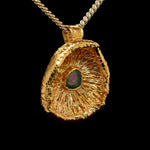 Load image into Gallery viewer, 24k Special Collection Cap Pendant with Watermelon Tourmaline
