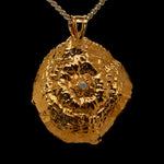 Load image into Gallery viewer, 24k Special Collection Cap Pendant with Peridot &amp; White Sapphire
