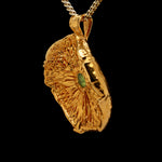 Load image into Gallery viewer, 24k Special Collection Cap Pendant with Peridot &amp; White Sapphire
