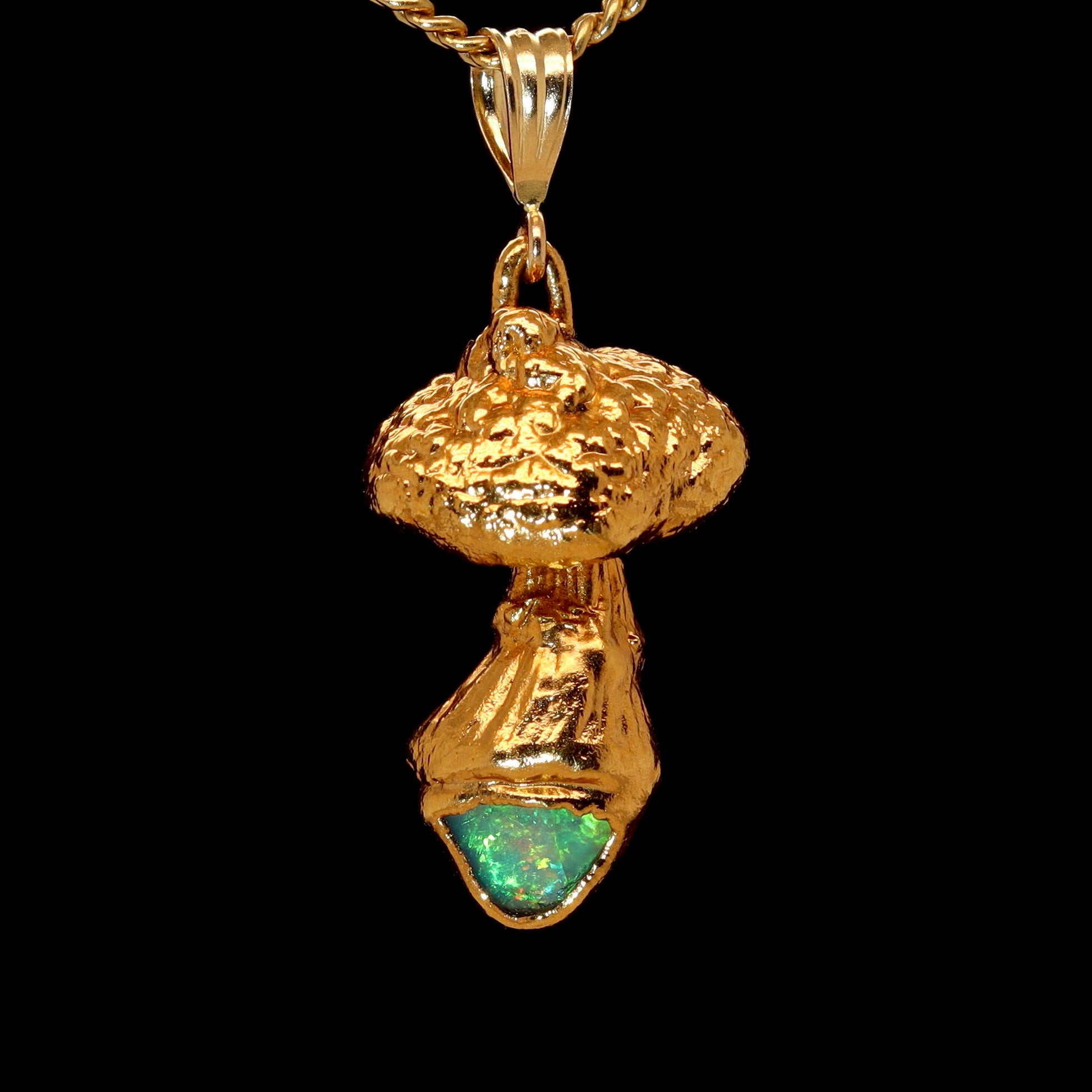 24k Special Collection Pendant with Ethiopian Opal