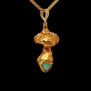 24k Special Collection Pendant with Ethiopian Opal