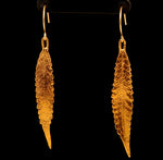 Load image into Gallery viewer, 24k Cannabis Leaf Earrings
