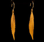 Load image into Gallery viewer, 24k Cannabis Leaf Earrings
