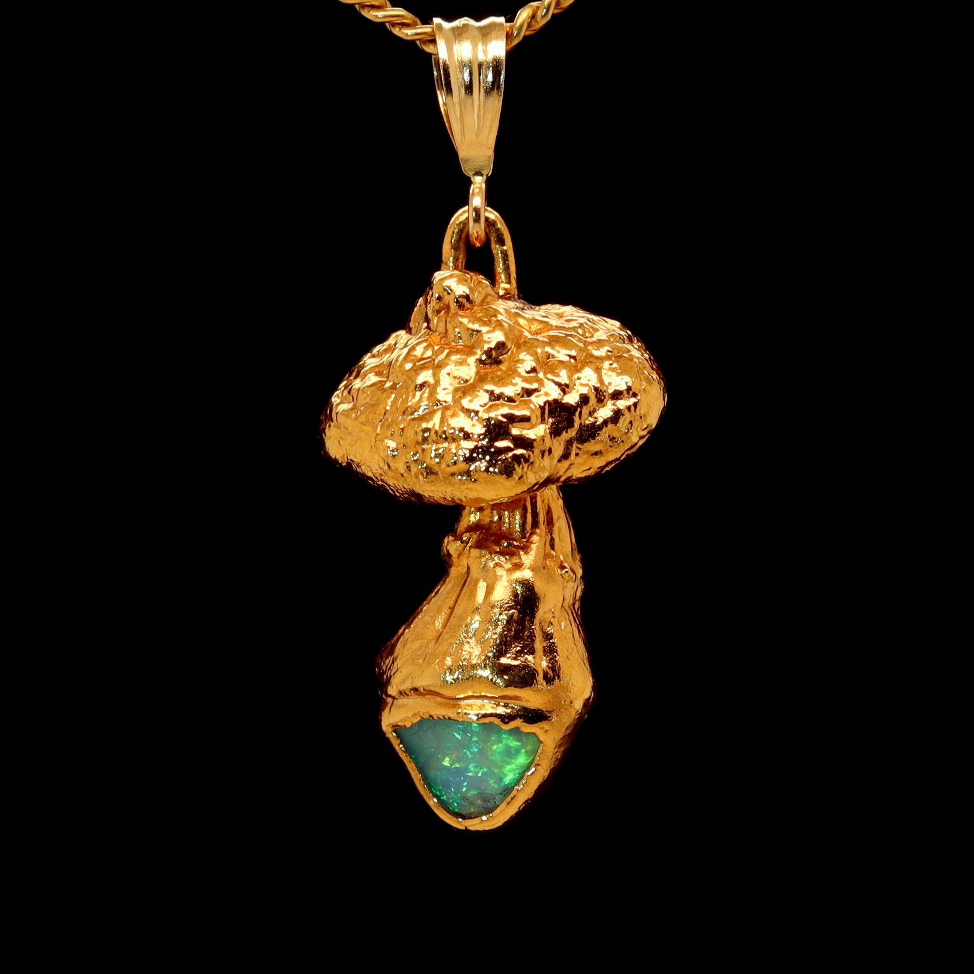 24k Special Collection Pendant with Ethiopian Opal