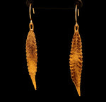 Load image into Gallery viewer, 24k Cannabis Leaf Earrings

