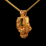 Load image into Gallery viewer, 24k Sunset Sherbert Bud with Tourmaline

