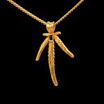 Load image into Gallery viewer, 24k Axum leaf with Tourmaline
