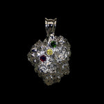Load image into Gallery viewer, Platinum Gelato Bud with Chrome Diopside, Citrine &amp; Garnet
