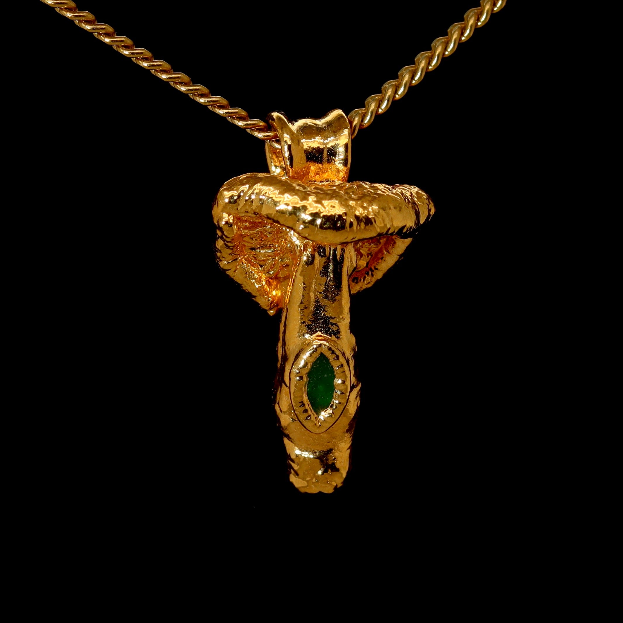 24k Special Collection Pendant with Emerald
