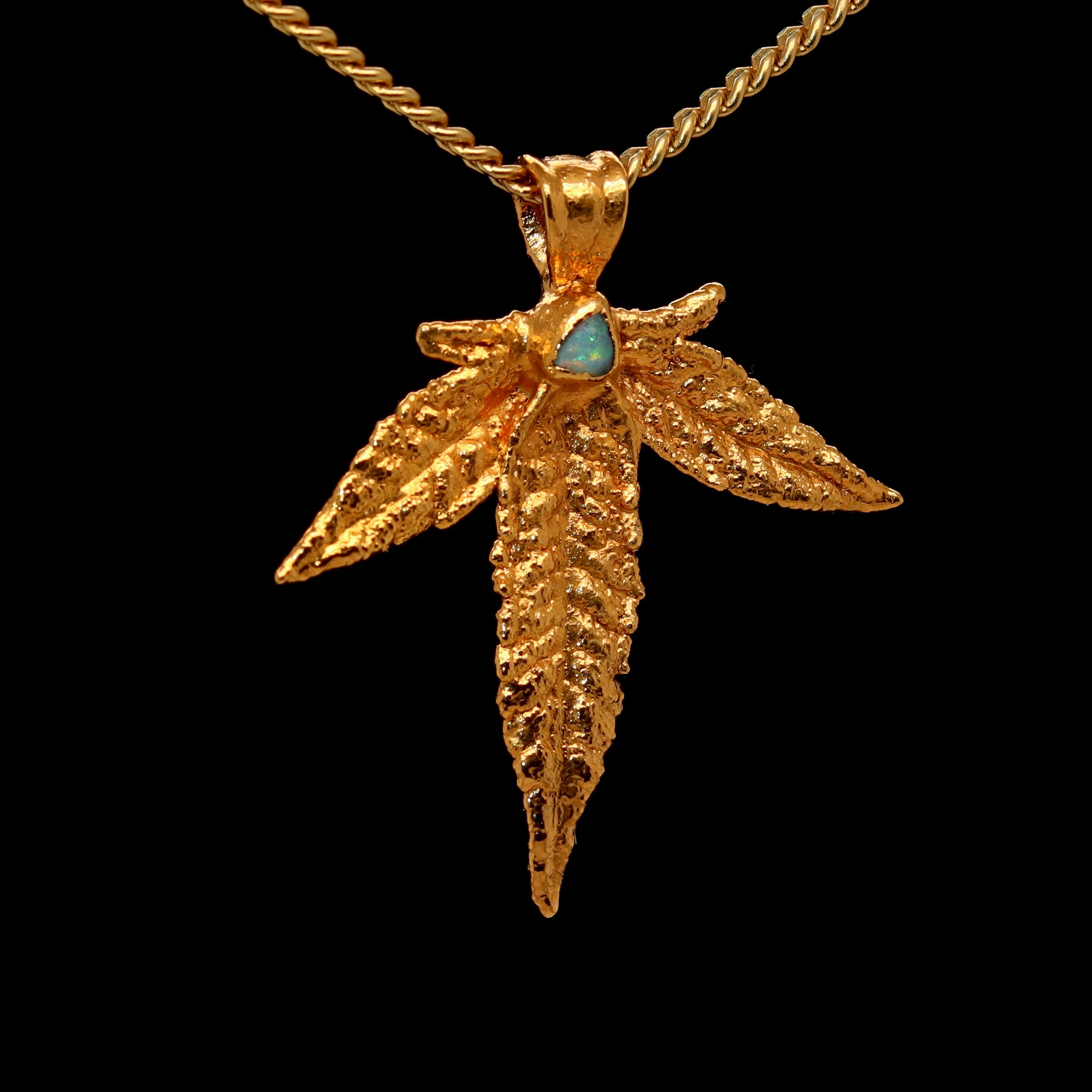 24k Plum OG Sugar Leaf with Ethiopian Opal