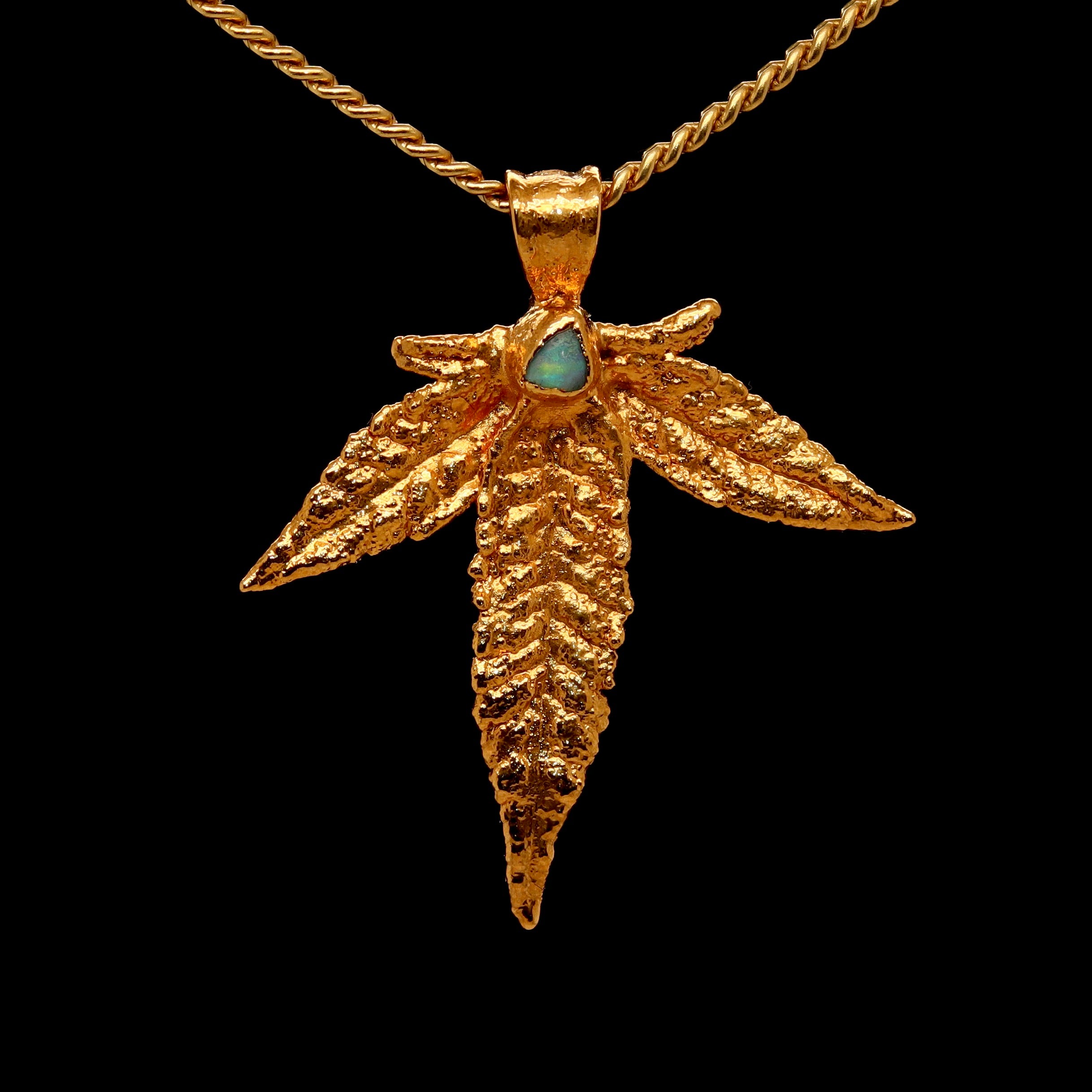 24k Plum OG Sugar Leaf with Ethiopian Opal