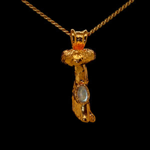 24k Special Collection Pendant with Moonstone
