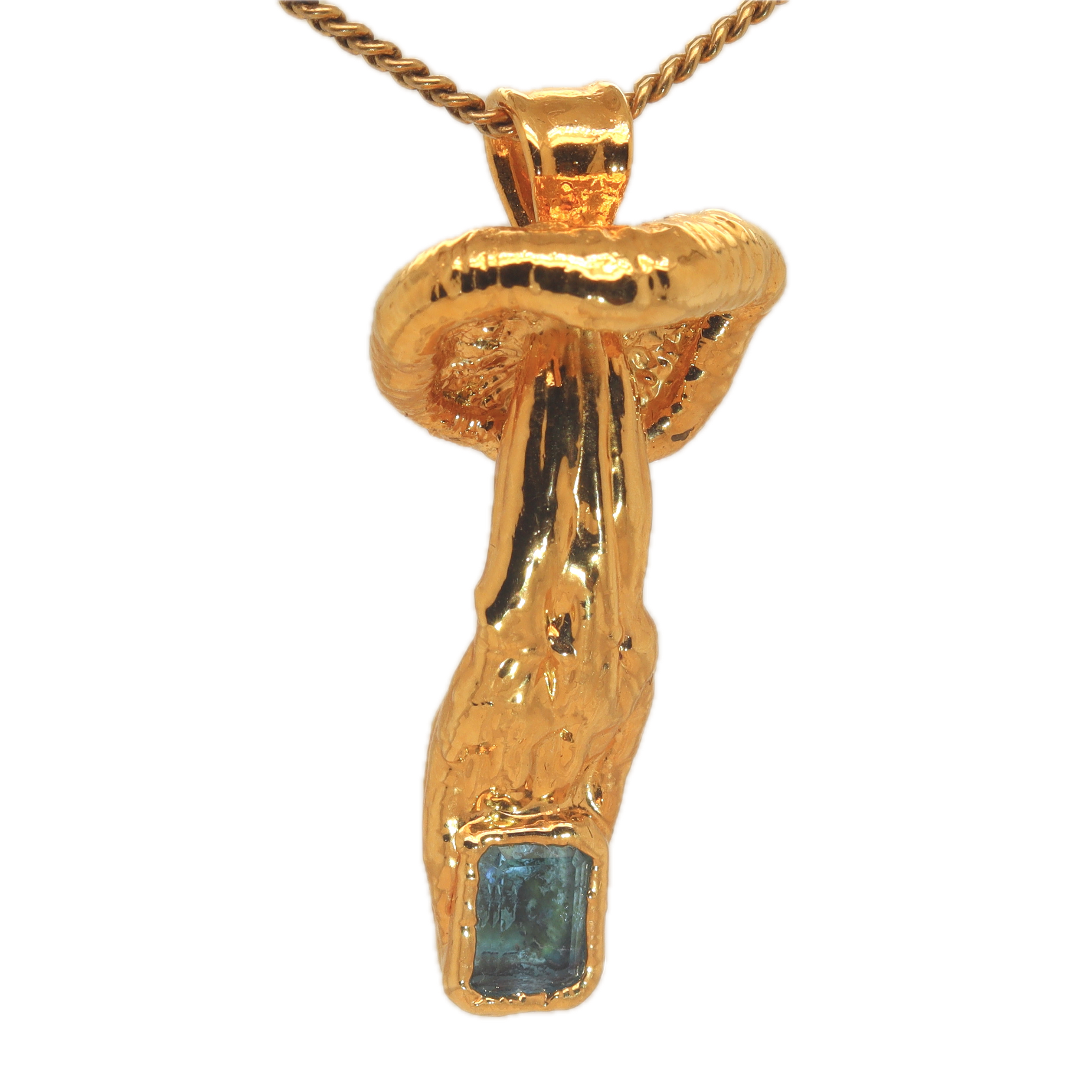 18k Special Collection Pendant with Topaz - Ras Boss