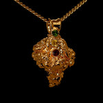 Load image into Gallery viewer, 24k Tangie Bud with Chrome Diopside, Citrine &amp; Garnet
