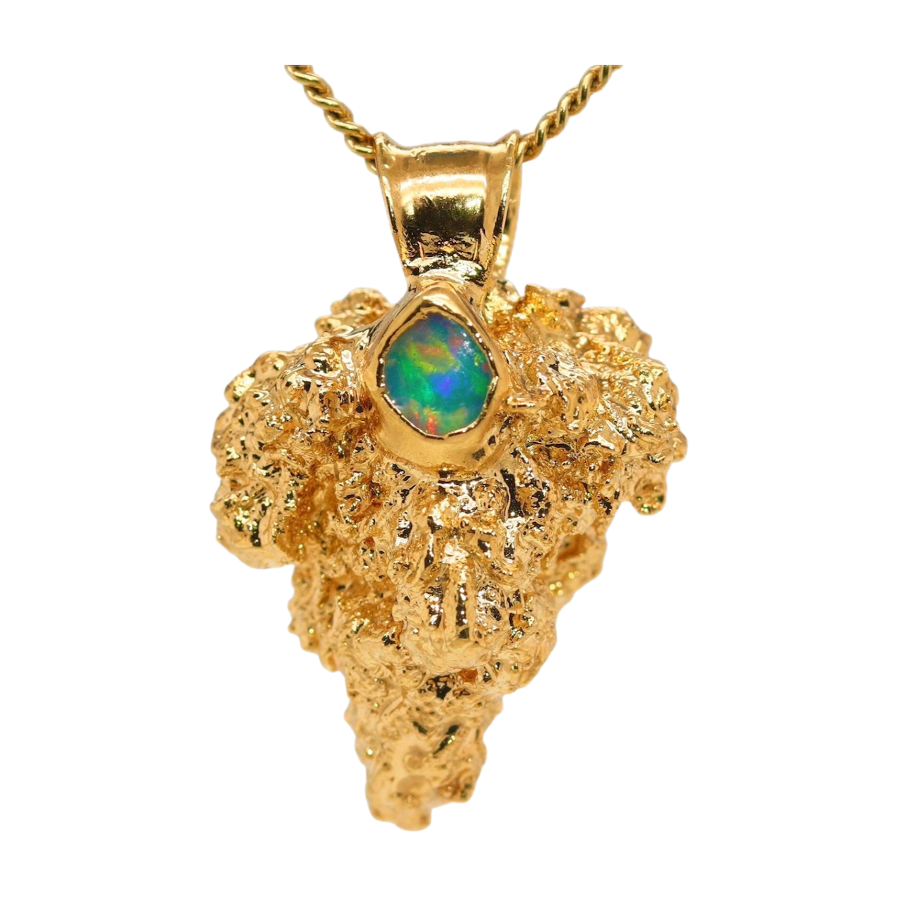 24k Gold Dipped Runtz Bud Pendant, Cannabis Art Jewelry by Ras Boss